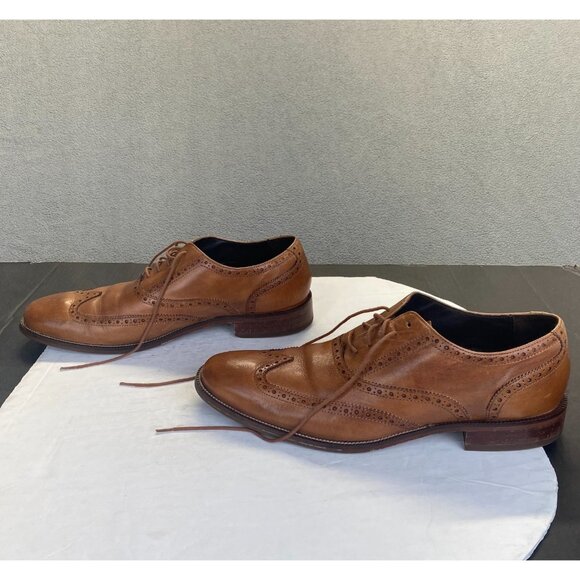 Cole Hann Williams Wingtip Oxford Shoes Mens Style #C11436‎ British Brown 12 M - Picture 1 of 16